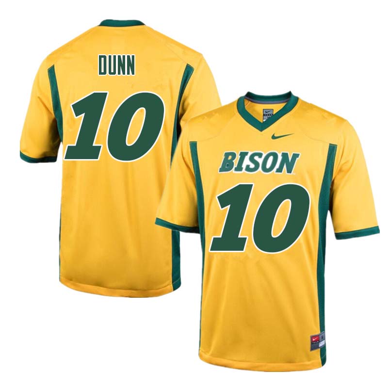 Men #10 Lance Dunn North Dakota State Bison College Football Jerseys Sale-Yellow - Click Image to Close